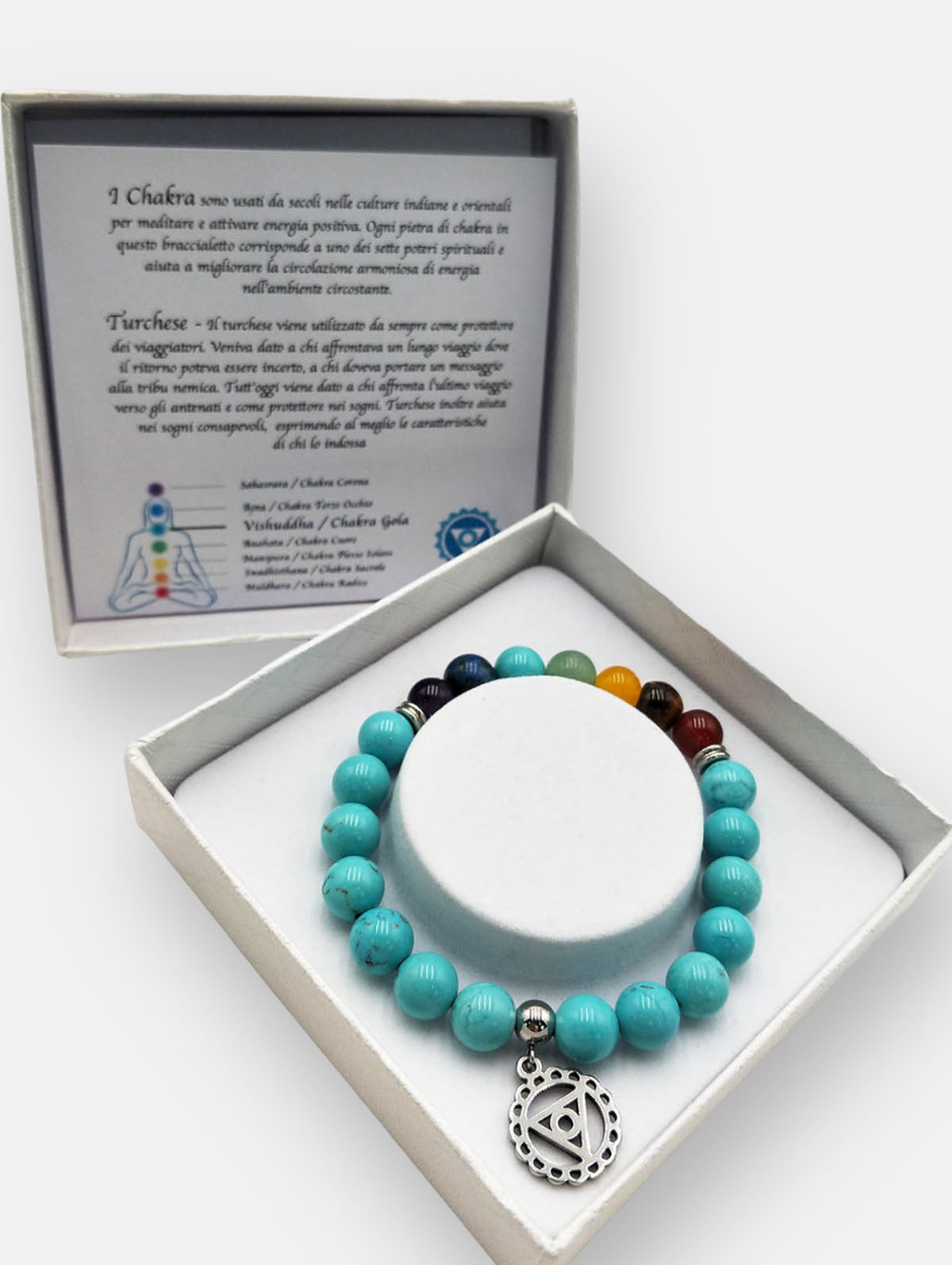 BRACCIALE CHAKRA AZZURRO