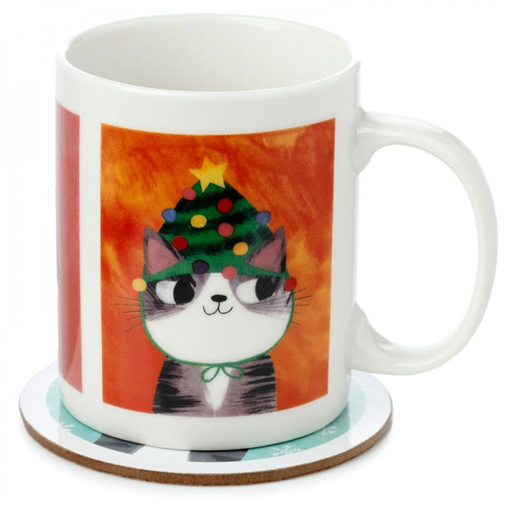 Tazza Planet of Cats con piattino - disegnata da Angie Rozelaar