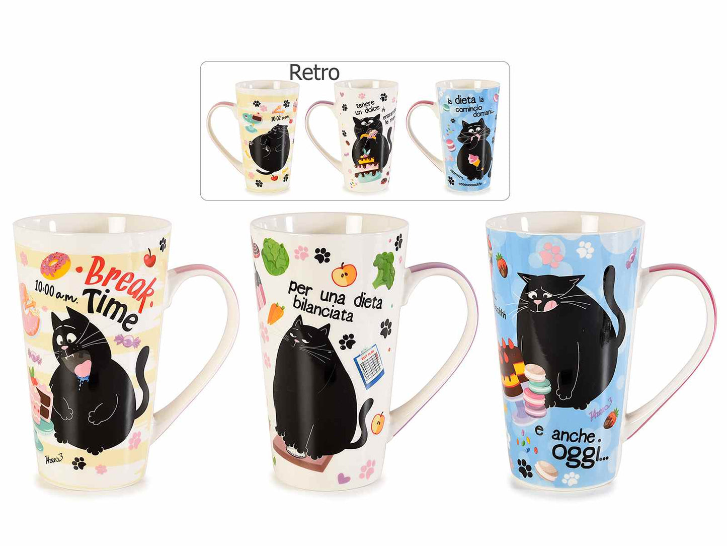 TAZZA MUG "Cat on a diet"
