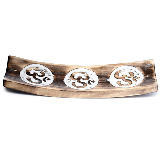 Bruciatore di incenso in legno di mango Om Design