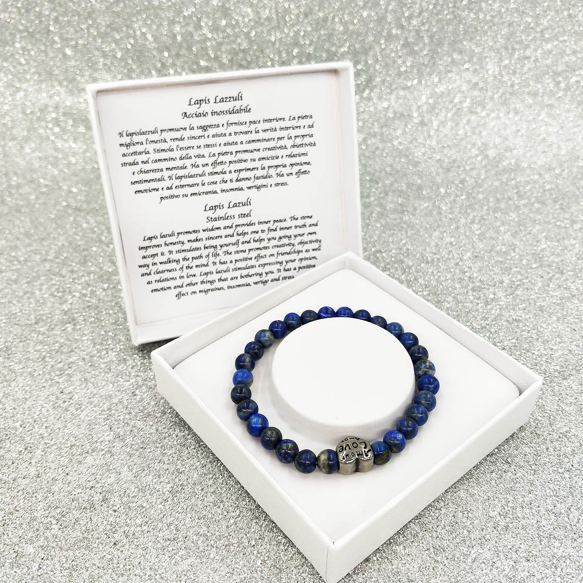 BRACCIALE PORTA FORTUNA : LAPIS LAZZULI