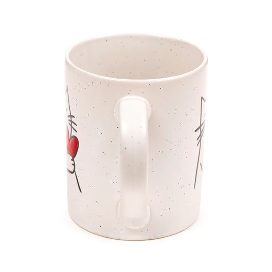 Tazza in gres con gatto e cuore