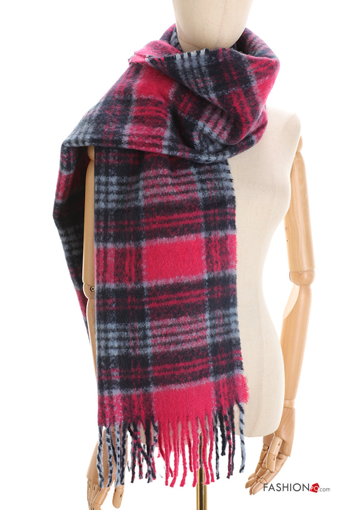 SCIARPA Fantasia tartan con frange