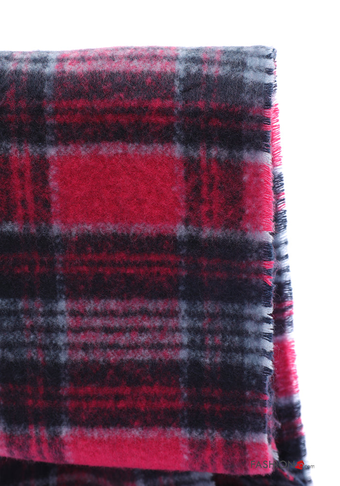 SCIARPA Fantasia tartan con frange
