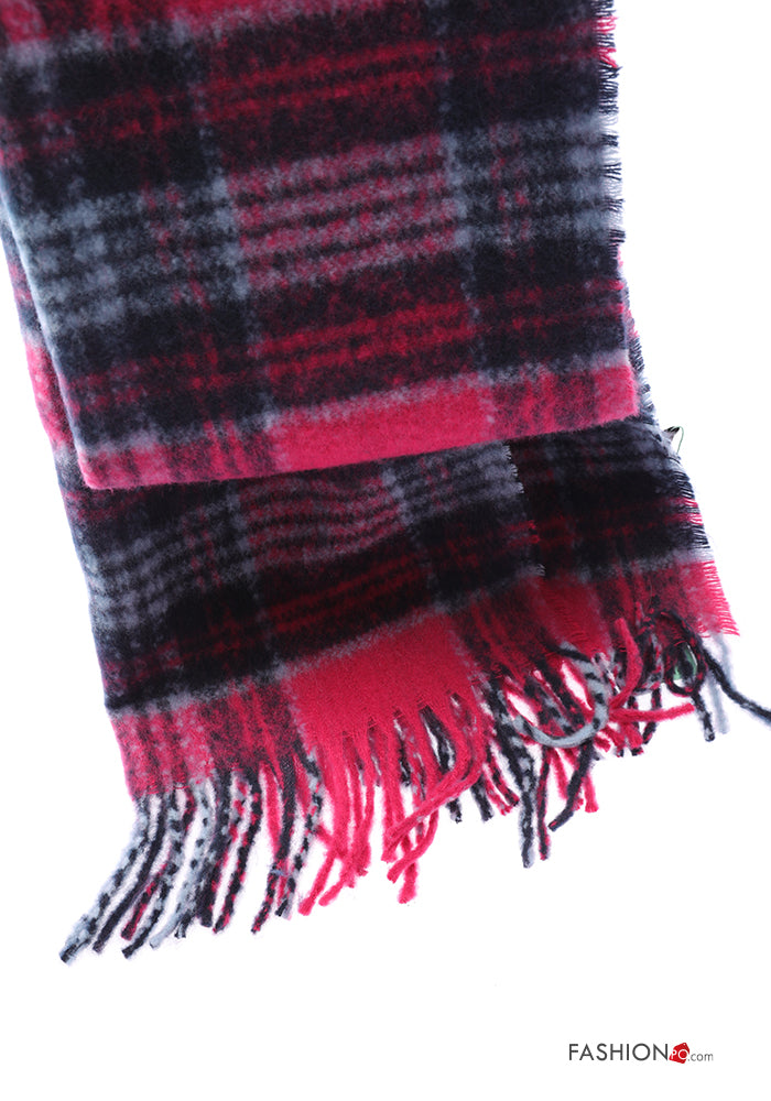 SCIARPA Fantasia tartan con frange