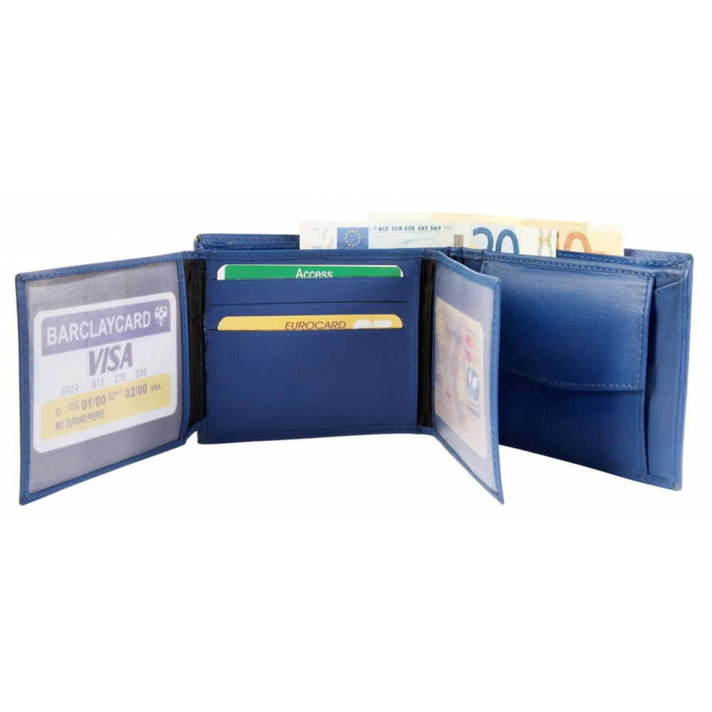 PORTAFOGLIO UOMO BLU ELETTRICO