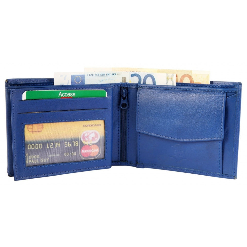PORTAFOGLIO UOMO BLU ELETTRICO