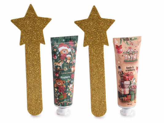 Confezione natalizia con crema mani 30 ml e lima a stella
