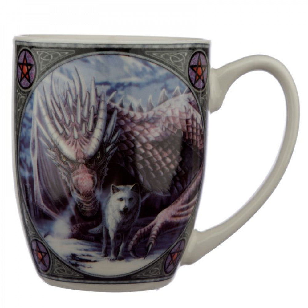 Tazza in porcellana Drago e Lupo - Lisa Parker
