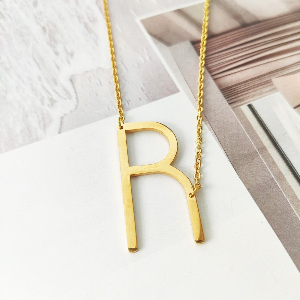 COLLANA PLACCATA ORO LETTERA R