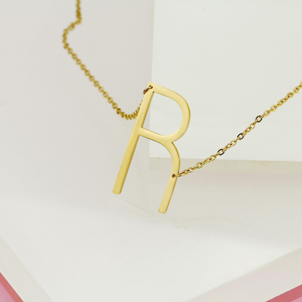 COLLANA PLACCATA ORO LETTERA R