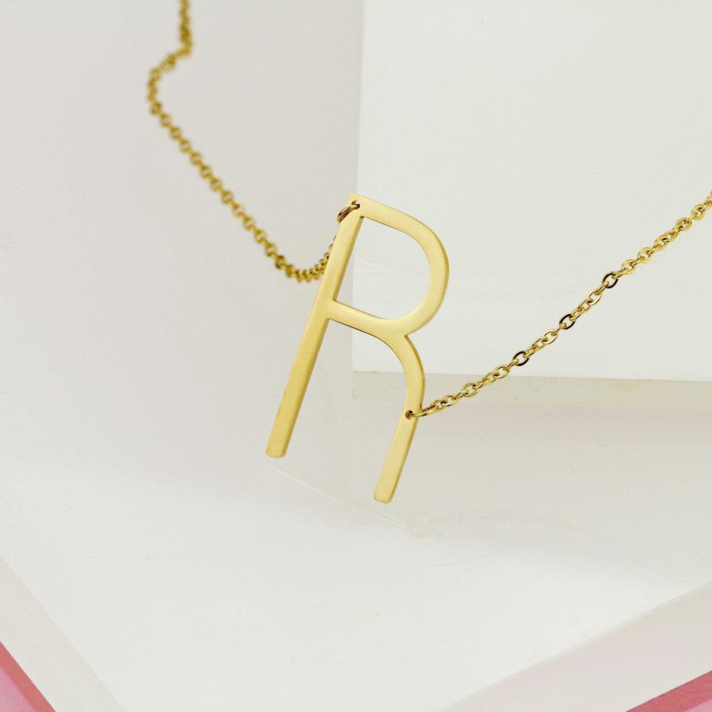 COLLANA PLACCATA ORO LETTERA R