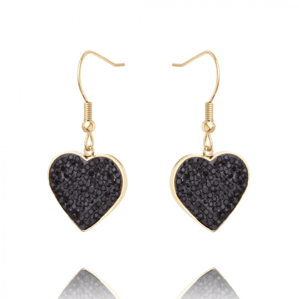 ORECCHINI CUORE NERO