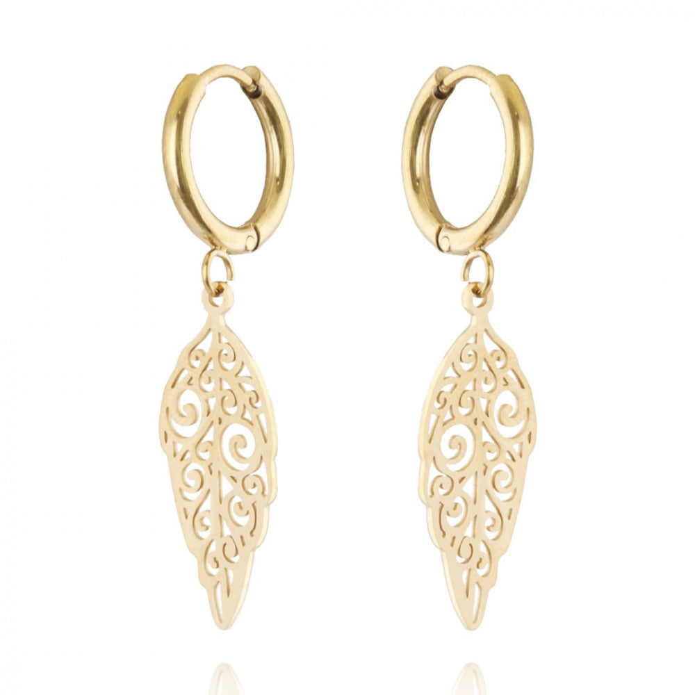 ORECCHINI FOGLIA D'ORO