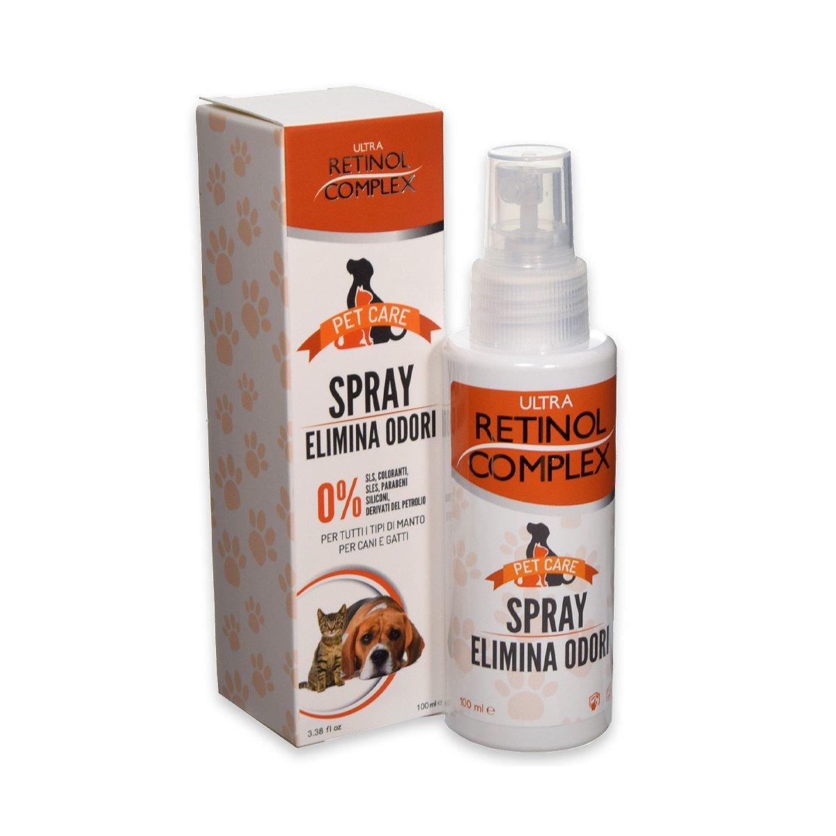 RETINOL COMPLEX : SPRAY ELIMINA ODORI PER CANI E GATTI