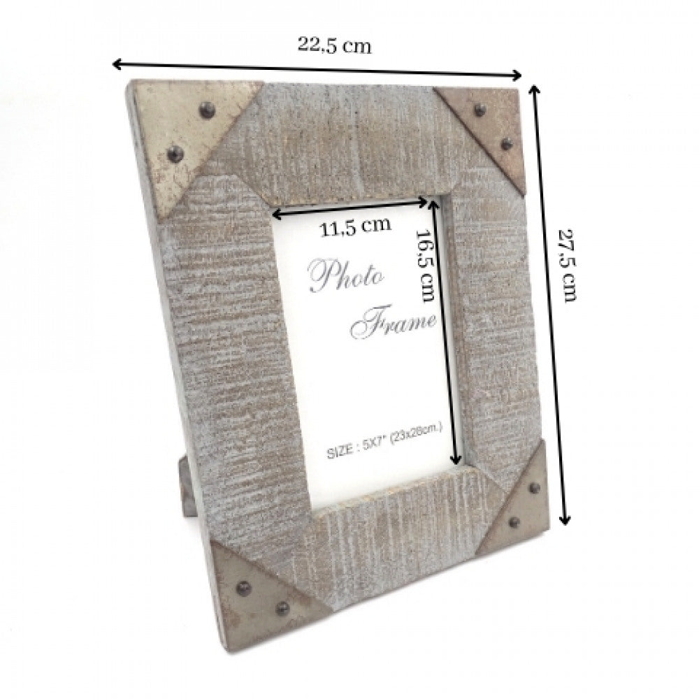 Cornice 10 x 15 intarsiata con elementi in metallo