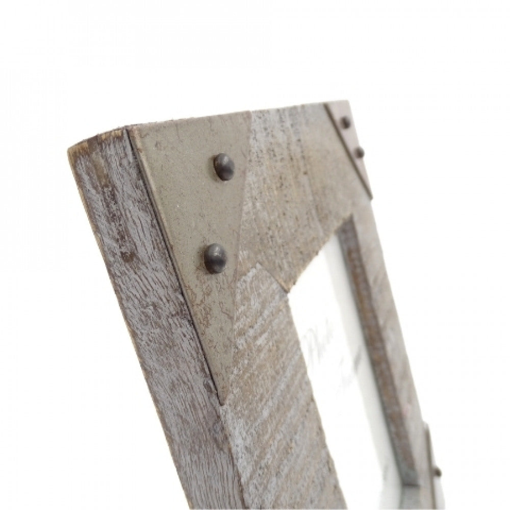 Cornice 10 x 15 intarsiata con elementi in metallo