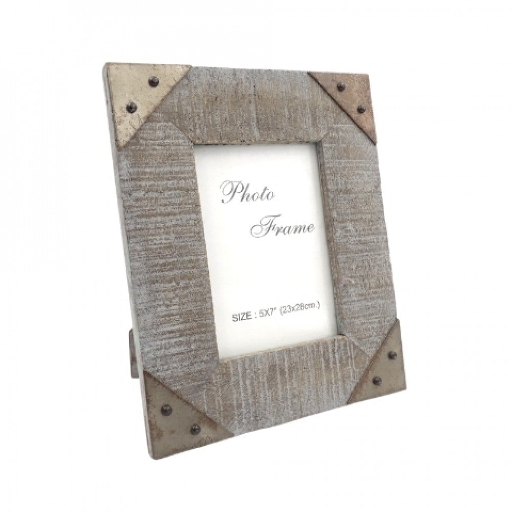 Cornice 10 x 15 intarsiata con elementi in metallo