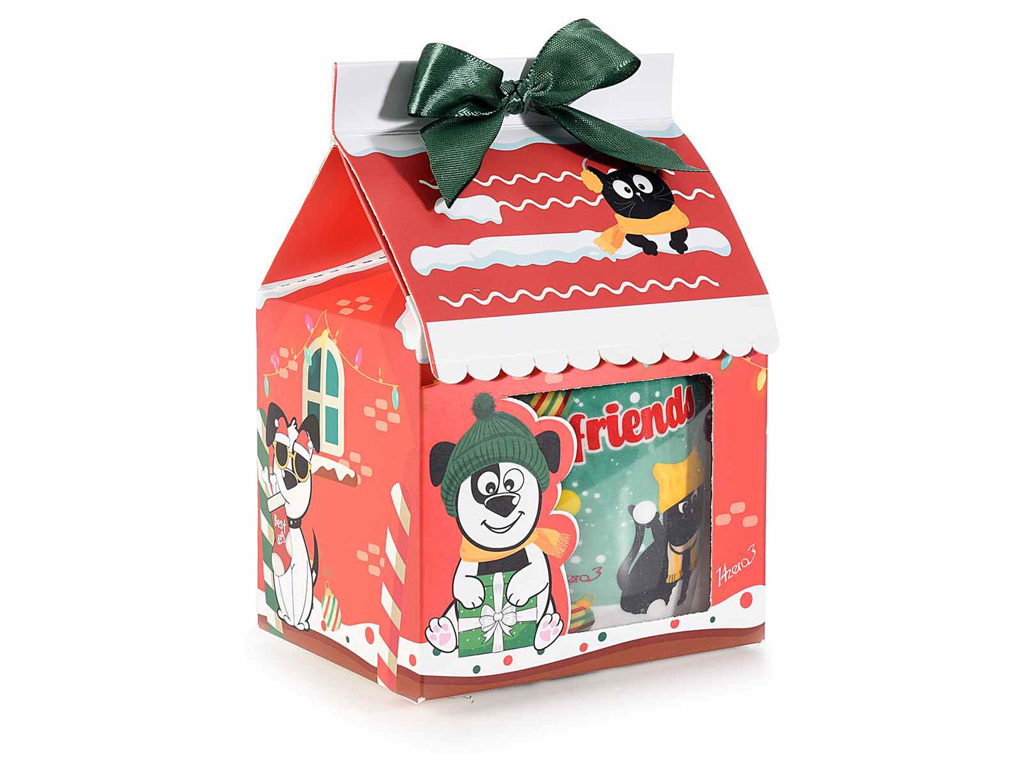 Tazza in porcellana "Xmas Best Friends" in scatola regalo
