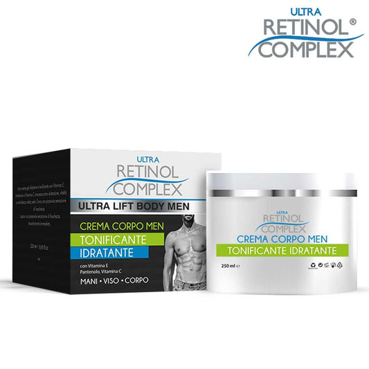 Retinol complex crema corpo idratante tonificante men