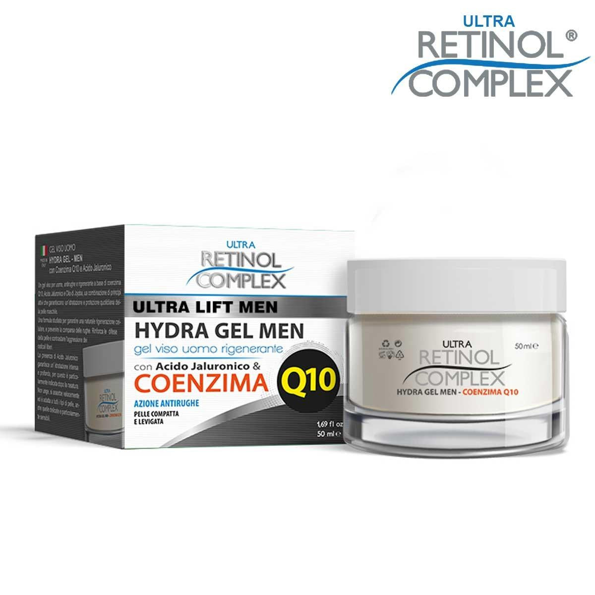 Retinol complex crema viso hydra gel men q10