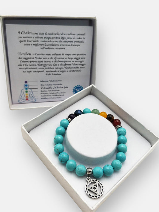 BRACCIALE CHAKRA AZZURRO
