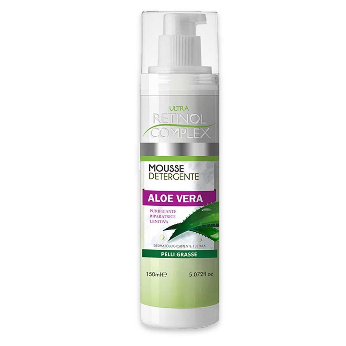 Retinol complex mousse detergente viso aloe vera per pelli grasse