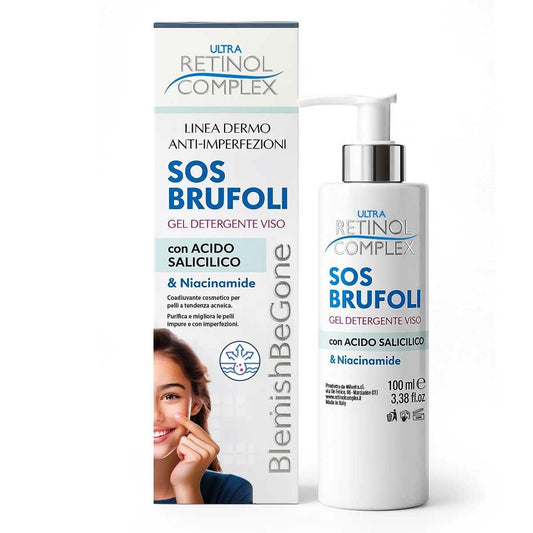 Retinol complex gel detergente viso sos-brufoli con acido salicilico & niacinamide