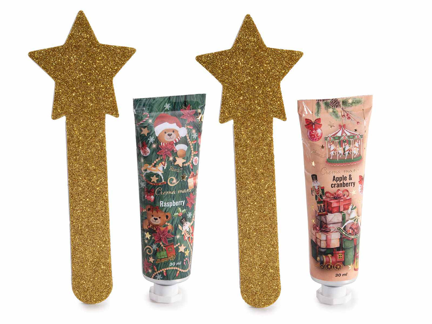 Confezione natalizia con crema mani 30 ml e lima a stella