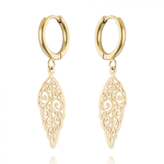 ORECCHINI FOGLIA D'ORO