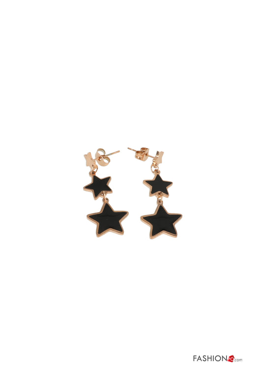 ORECCHINI BLACK STARS